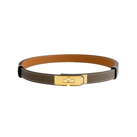 HERMES Unisex Kelly Leather Belt .